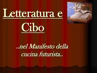 letteratura e cibo