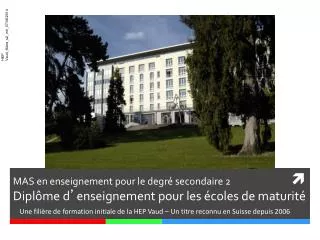 mas en enseignement pour le degr secondaire 2 dipl me d enseignement pour les coles de maturit