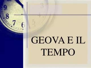 geova e il tempo