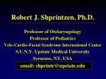 Robert J. Shprintzen, Ph.D. - slide 1