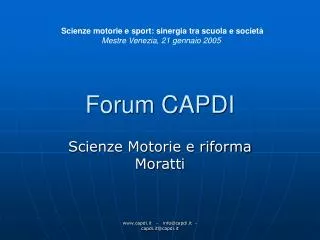 Forum CAPDI