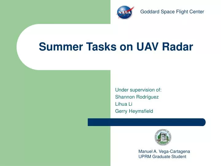 summer tasks on uav radar