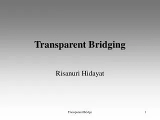 Transparent Bridging