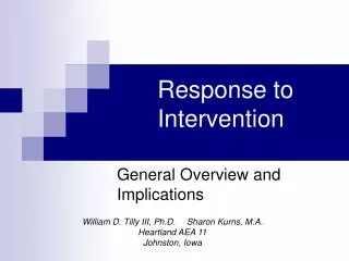 Response to Intervention