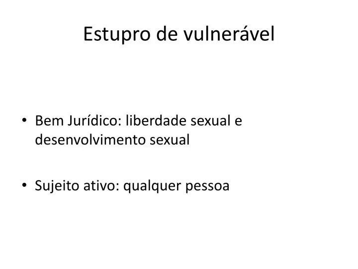 estupro de vulner vel