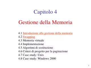gestione della memoria