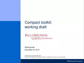 Compact toolkit: working draft