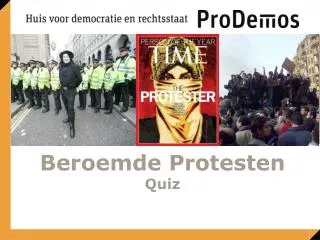beroemde protesten quiz