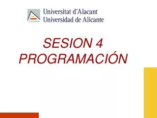 sesion 4 programaci n