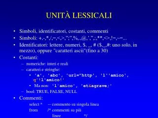 unit lessicali