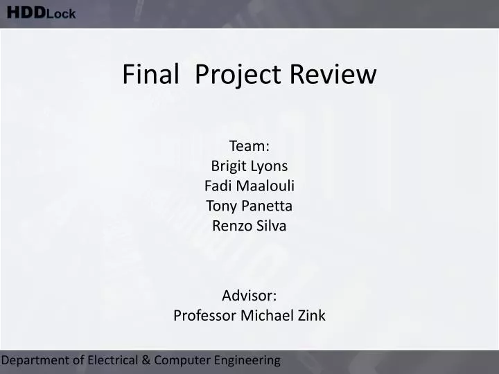 final project review