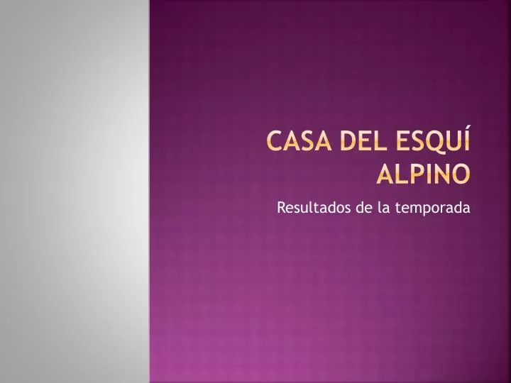 casa del esqu alpino