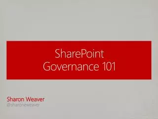 SharePoint Governance 101