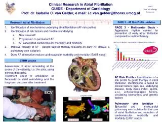 Clinical Research in Atrial Fibrillation GUIDE - Department of Cardiology