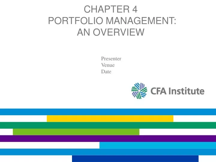 chapter 4 portfolio management an overview