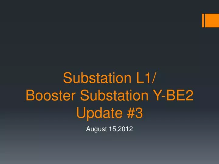 substation l1 booster substation y be2 update 3