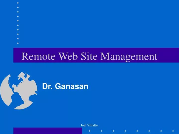 remote web site management