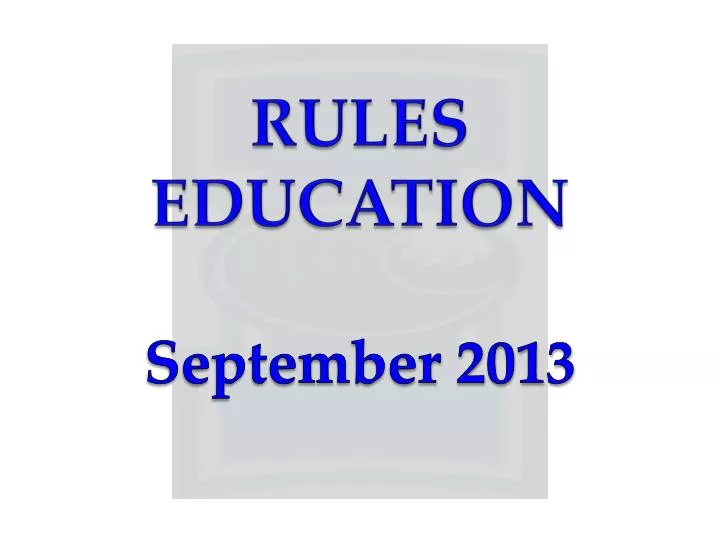 rules education