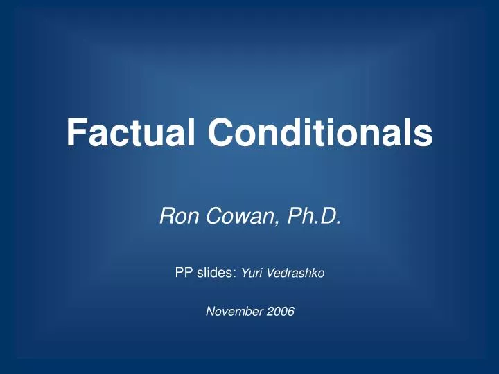 factual conditionals