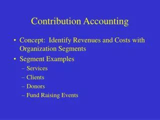 Contribution Accounting