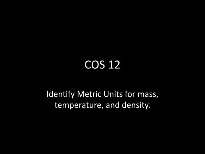 cos 12