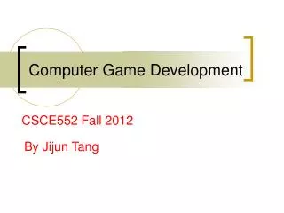 Computer Game Development