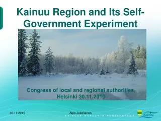 Kainuu Region and Its Self-Government Experiment