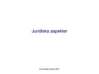 juridiska aspekter