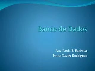 banco de dados