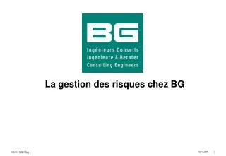 la gestion des risques chez bg