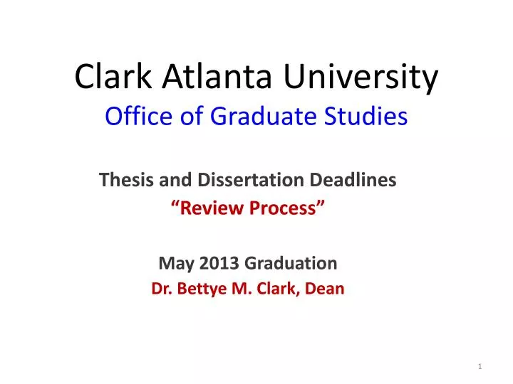 clark atlanta university office of graduate studies