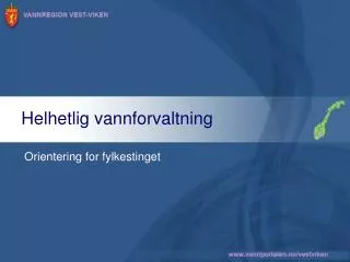 helhetlig vannforvaltning