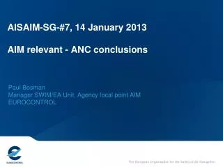 AISAIM-SG-#7, 14 January 2013 AIM relevant - ANC conclusions