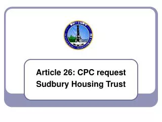 article 26 cpc request sudbury housing trust