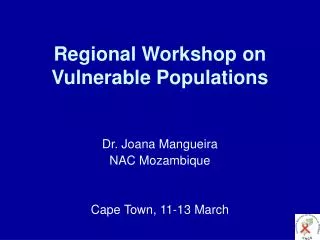 Regional Workshop on Vulnerable Populations