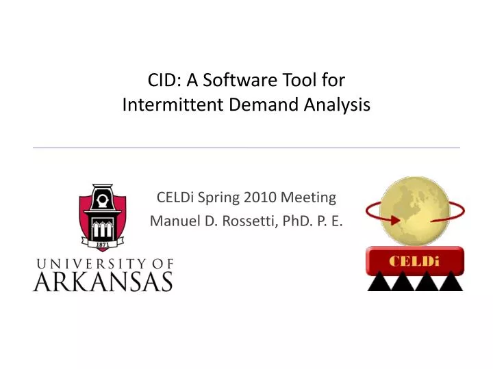 cid a software tool for intermittent demand analysis