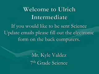 Welcome to Ulrich Intermediate