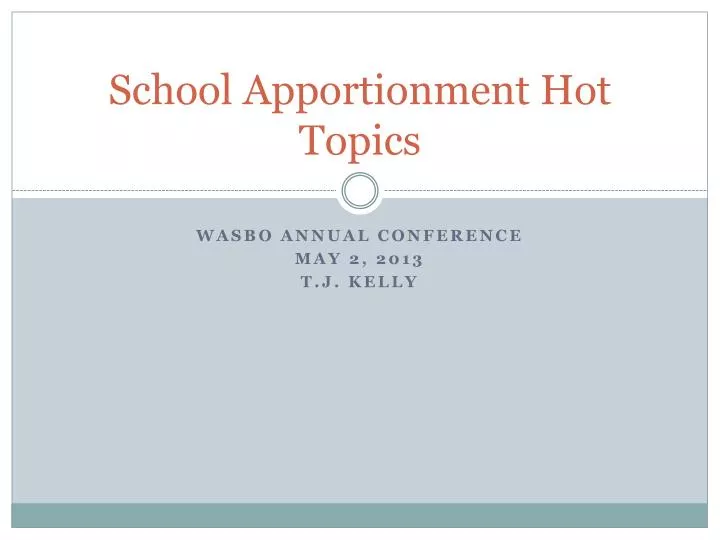 school apportionment hot topics