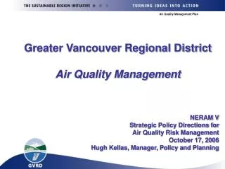 Greater Vancouver Regional District Air Quality Management