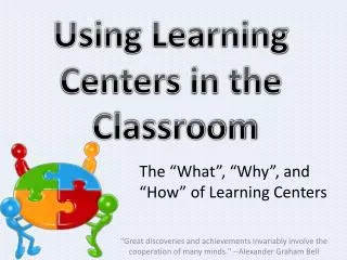 Using Learning Centers in the Classroom