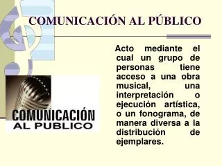 comunicaci n al p blico