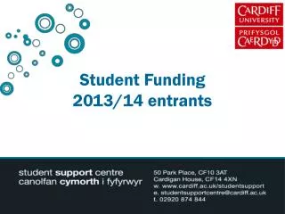 Student Funding 2013/14 entrants