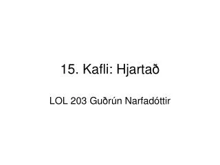 15 kafli hjarta