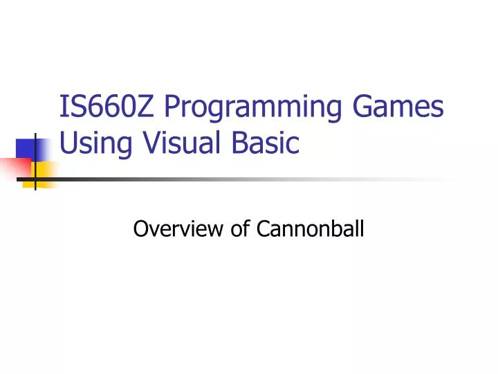 is660z programming games using visual basic