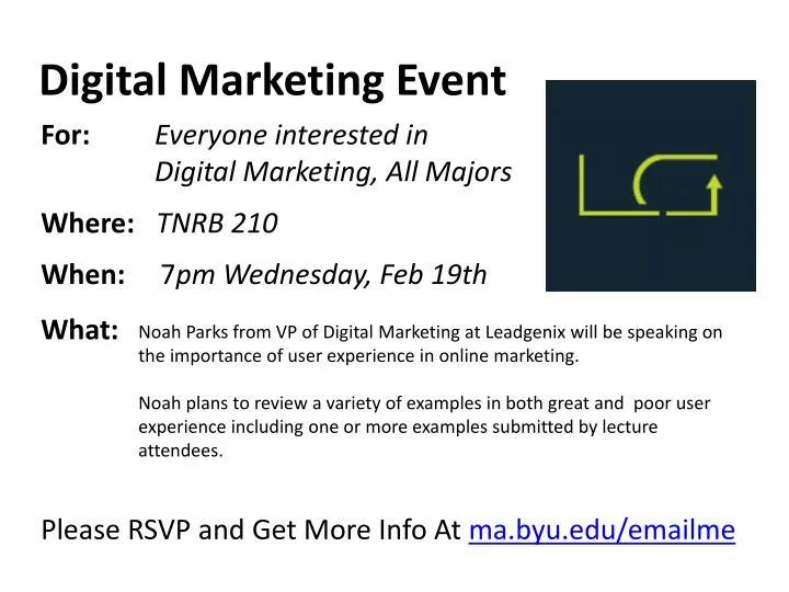 digital marketing event