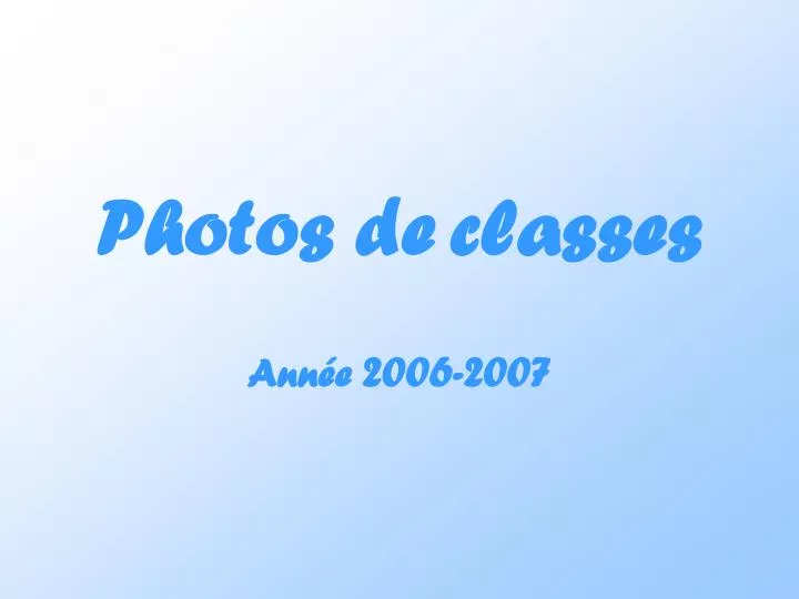 photos de classes