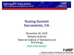 Updates and Responsibilities of NIST in Developing Voluntary Voting System Guidelines - slide 1