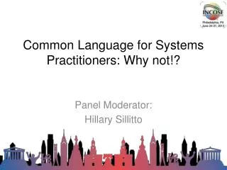 Common Language for Systems Practitioners: Why not!?