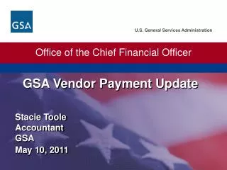 GSA Vendor Payment Update