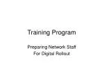 Training Program - slide 1